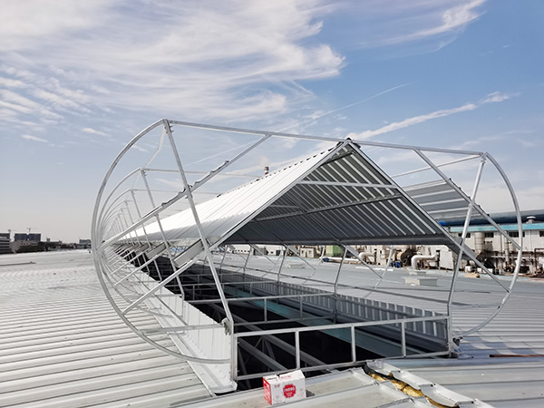 屋脊气楼施工过程